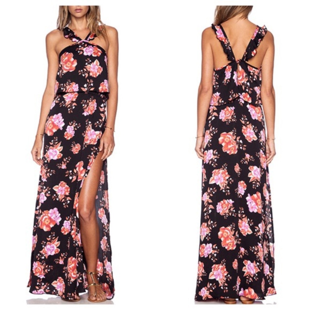 Tularosa Santorini Floral Maxi Dress Size SMALL